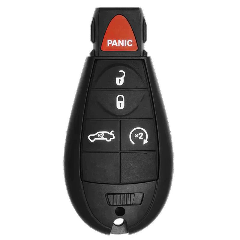 Aftermarket 5-button Fobik key for 2008–2014 Dodge and Chrysler vehicles with Keyless Go, Philips ID46 chip – PN 056046694AH