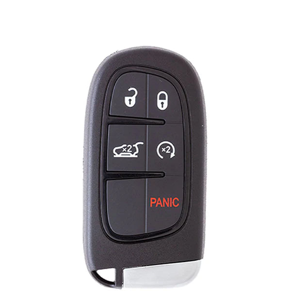 2014–2021 Jeep Cherokee 5-button smart key with FCC ID GQ4-54T replacing part numbers 68141580AG AB AC AD AE AF