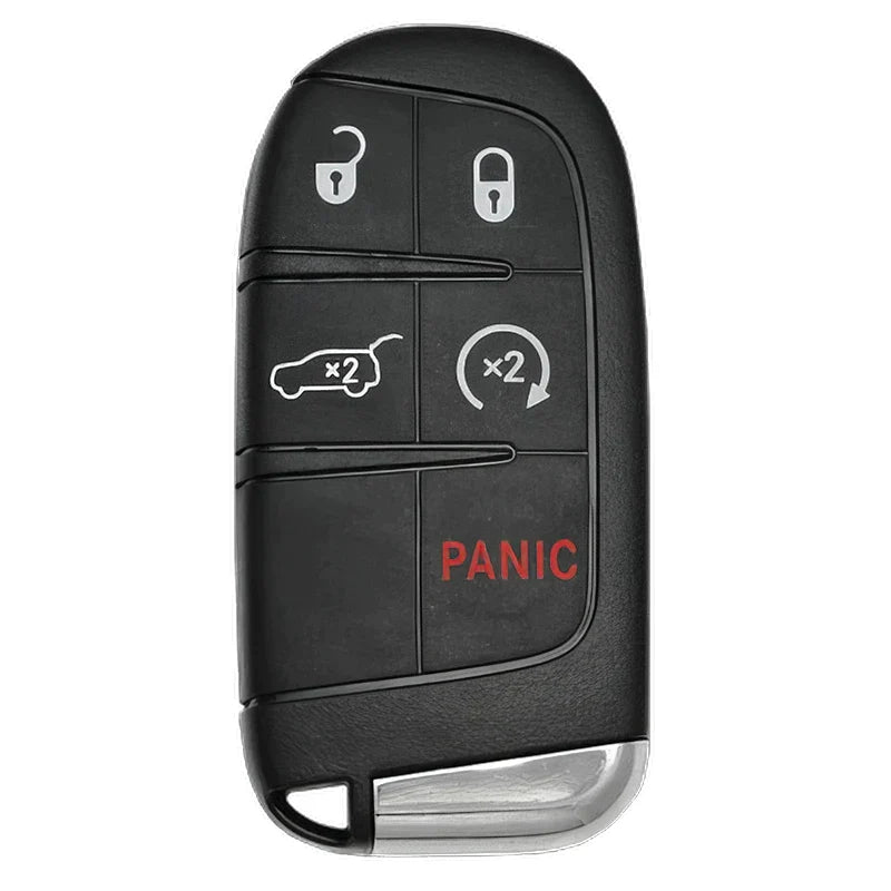 2014–2022 Jeep Grand Cherokee, 2014–2022 Dodge Durango, 2011–2020 Dodge Journey 5-button smart key with FCC ID M3N-40821302 and emergency blade