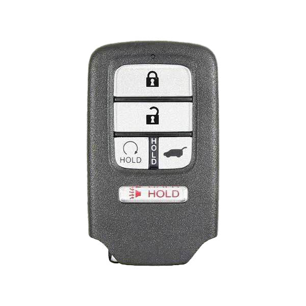 2016-2022 Honda Pilot 5-Button Smart Key Replacement, FCC ID: KR5V2X V44, features Remote Start and Power Hatch, includes emergency blade.