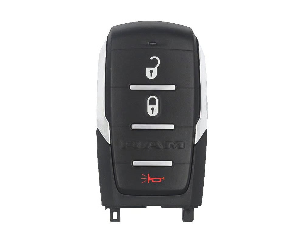 2019-2024 Ram 1500 Pickup 3-Button Proximity Smart Key, FCC ID: OHT-4882056, 433 MHz Frequency, includes Y159 Emergency Key Blade, PN: 68442905AB.