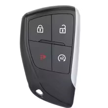 GMC 4-button smart proximity key, 434 MHz, PN 13530574, FCC YG0G21TB2, with Lock, Unlock, Remote Start, and Panic icons.