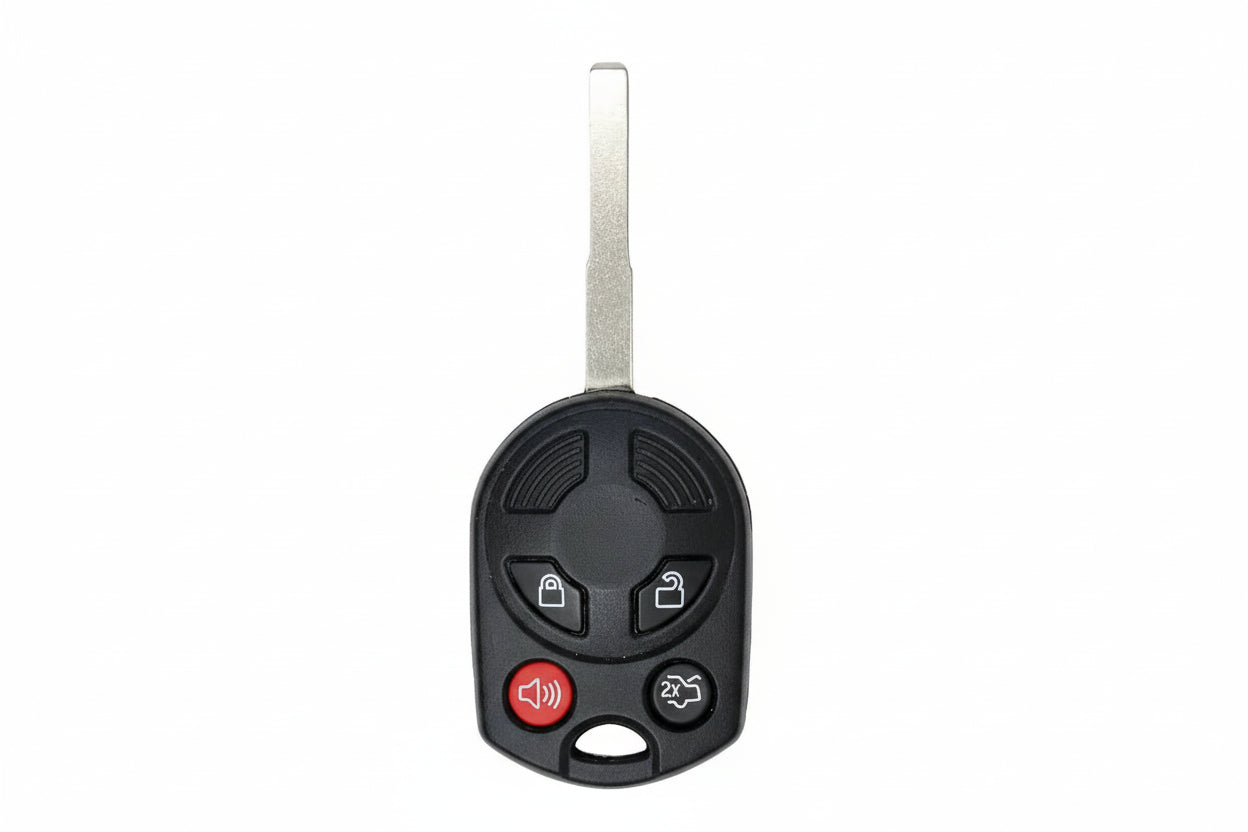 2012-2024 Ford 4-Button Remote Head Key, FCC ID: OUCD6000022, 315 MHz, HU101 Laser Cut Blade, 80-Bit Chip